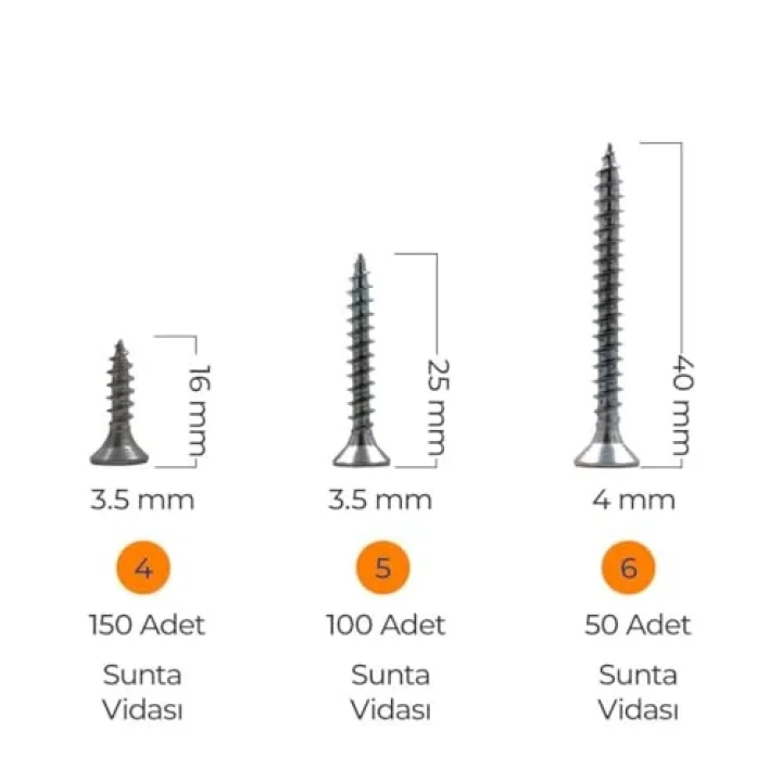 Hobi-1 891 Parça 12 Çeşit, Pul, Vida ve Dübel Seti, Organizer Takım Çantalı