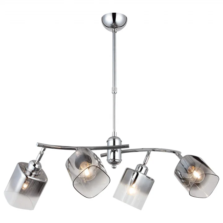HOME MANIA, Derma, 4 X E27 Duy, Metal, Cam, 33 X 18 X 62 Cm, 1451-51-04, 4lü, Krom Renkler