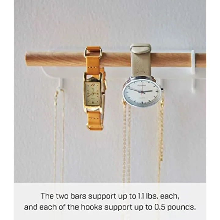 home Wall-Mounted Accessory Holder Takı Rafı, Çelik, Beyaz, Tek Beden