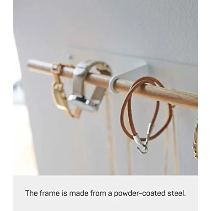 home Wall-Mounted Accessory Holder Takı Rafı, Çelik, Beyaz, Tek Beden