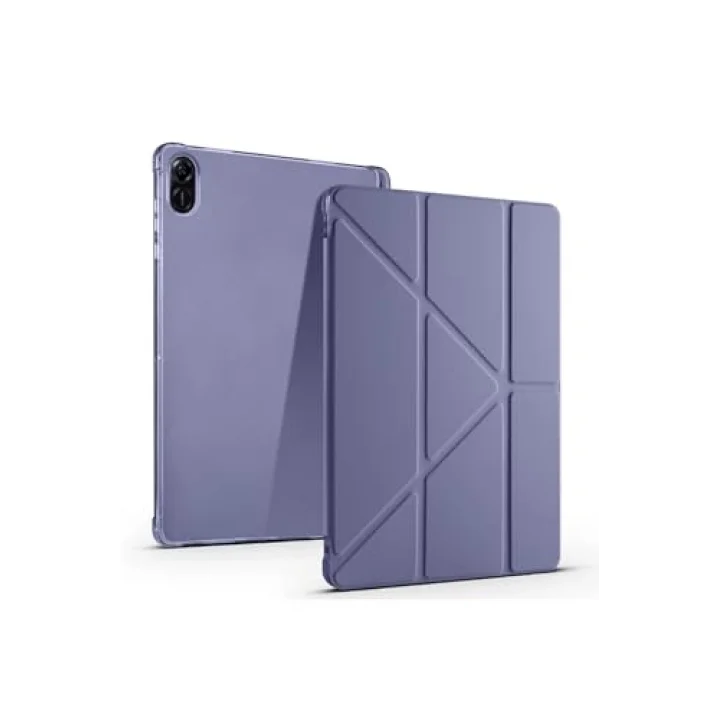 Honor ile uyumlu Pad X8A Kılıf Tri Folding Kalem Bölmeli Standlı Kılıf - Mor