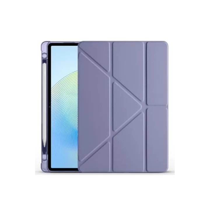Honor ile uyumlu Pad X8A Kılıf Tri Folding Kalem Bölmeli Standlı Kılıf - Mor
