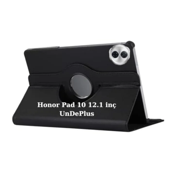 Honor Pad 10 12.1inç ile uyumlu Kılıf 360 Dönebilen Standlı Case Siyah