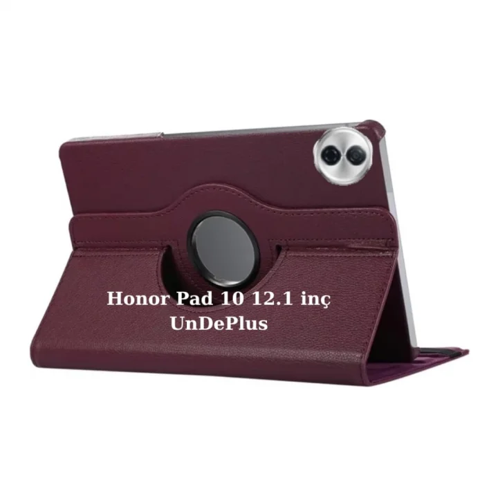 Honor Pad 10 12.1inç ile uyumlu Kılıf 360 Dönebilen Standlı Case Siyah