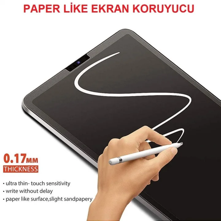 Honor Pad 9 Kağıt Hisli Mat ​​​​​​​​​​​​​​​ile uyumlu Paper Like Mat Ekran Koruyucu (x9 Değildir) Şeffaf