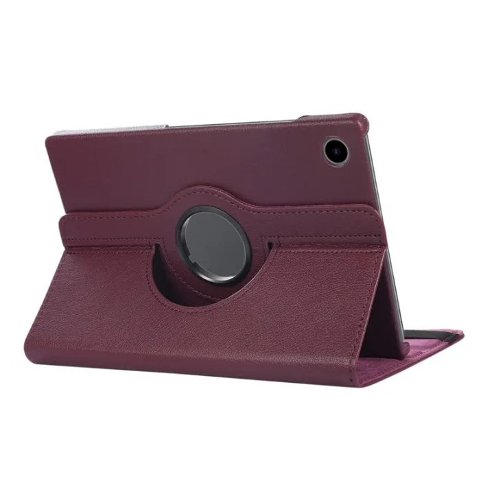 Honor Pad X8 10.1 inç ile uyumlu Kılıf 360 Dönebilen Standlı Case Mor