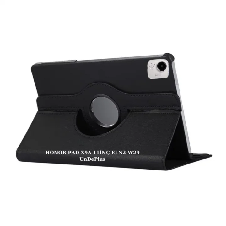 Honor Pad X9A 11.5 inç ELN2-W29 ile uyumlu Kılıf 360 Dönebilen Standlı Case Siyah