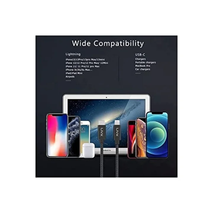 Horizontal 20W Type C to Lightning iPhone iPad Hızlı Şarj ve Data Kablosu Space Gray BRT (2 Metre)