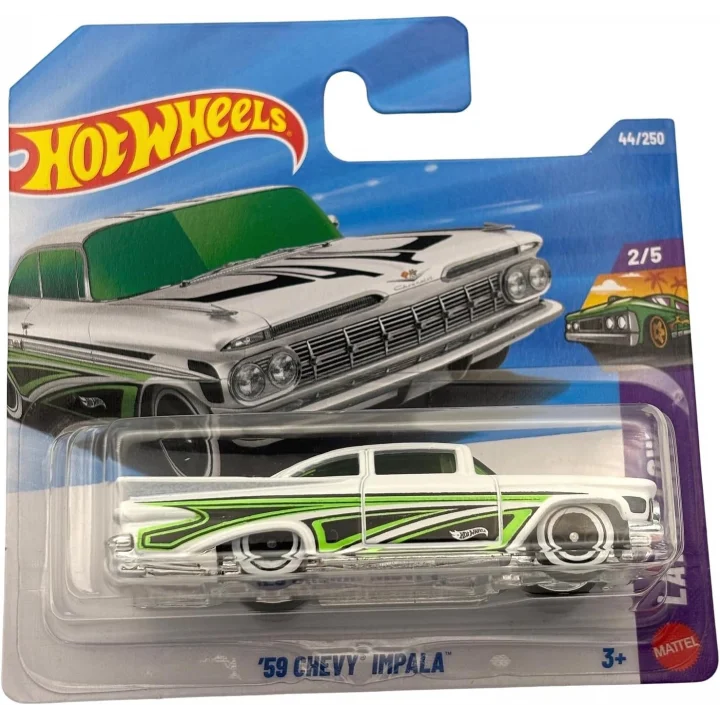 Hot Wheels 59 Chevy Impala - White - Shord Card - JJK81 (1/64)