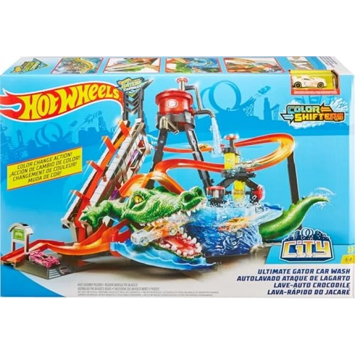 Hot Wheels DEV TİMSAH ARABA YIKAMA OYUN SETİ Hot Wheels Dev Timsah Araba Yıkama Oyun Seti FTB67 FTB67