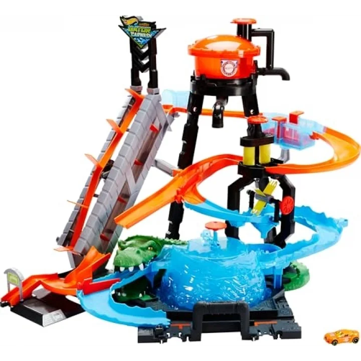 Hot Wheels DEV TİMSAH ARABA YIKAMA OYUN SETİ Hot Wheels Dev Timsah Araba Yıkama Oyun Seti FTB67 FTB67