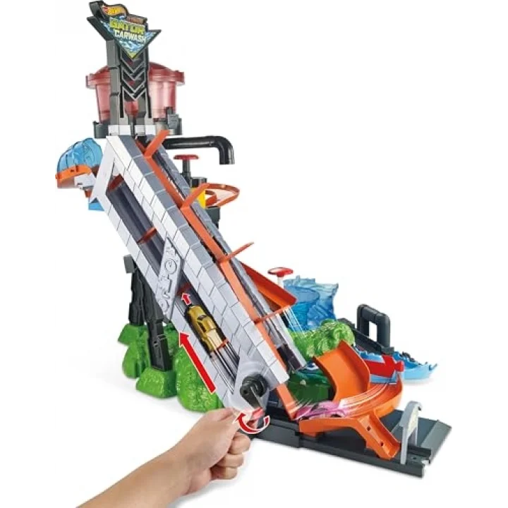 Hot Wheels DEV TİMSAH ARABA YIKAMA OYUN SETİ Hot Wheels Dev Timsah Araba Yıkama Oyun Seti FTB67 FTB67