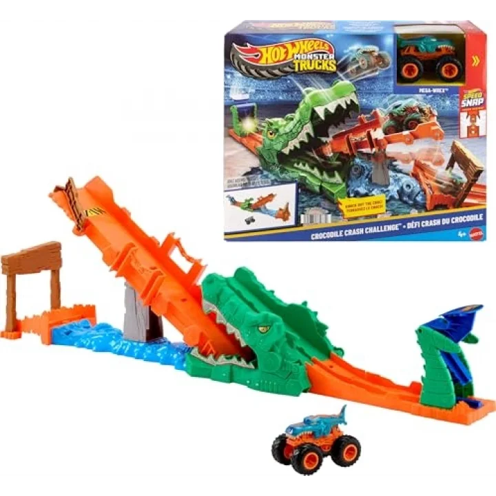 Hot Wheels Monster Trucks Timsahı Devir Oyun Seti JJN45