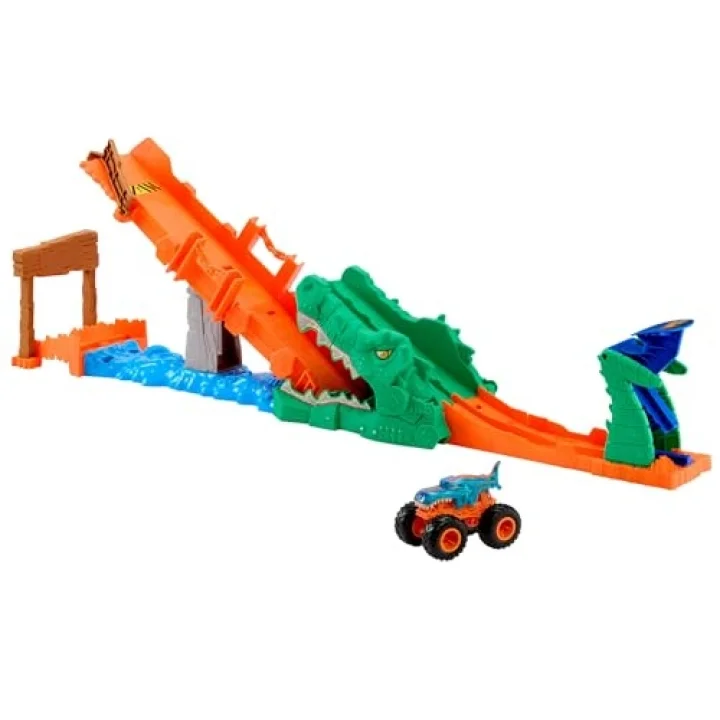 Hot Wheels Monster Trucks Timsahı Devir Oyun Seti JJN45