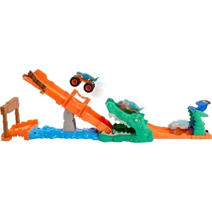 Hot Wheels Monster Trucks Timsahı Devir Oyun Seti JJN45