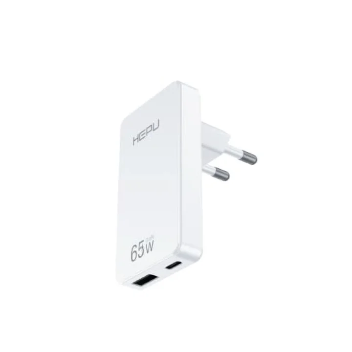 HP-C36 65 Watt GaN Şarj Adaptörü 100 Cm Kablo 2-Port Fast Charger Hızlı Şarj Seti Type-C Kablo Dahildir Quick Charge 3.0