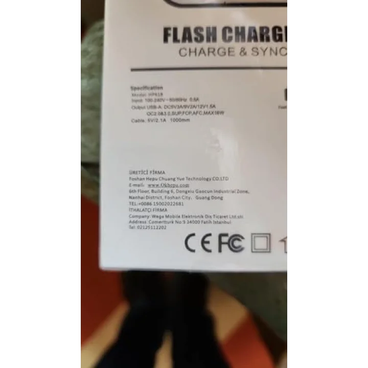 HP-C36 65 Watt GaN Şarj Adaptörü 100 Cm Kablo 2-Port Fast Charger Hızlı Şarj Seti Type-C Kablo Dahildir Quick Charge 3.0