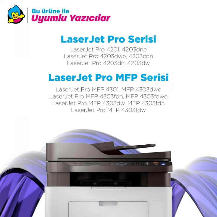 Hp Uyumlu 230A W2300A Muadil Toner Takımı - Çipli / Color LaserJet Pro 4203dn / 4203dw / 4303dw / 4303fdn / 4303fdw