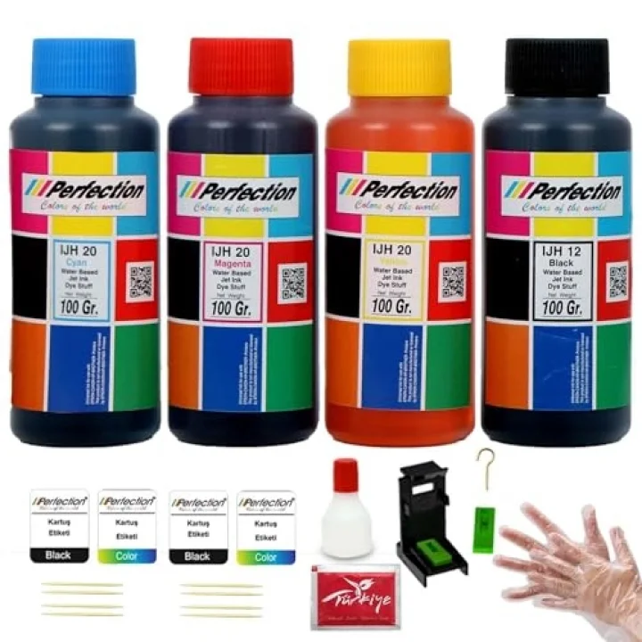 HP Uyumlu İki Kartuşlu Yazıcılar İçin Dolum Seti 4x100 gr.