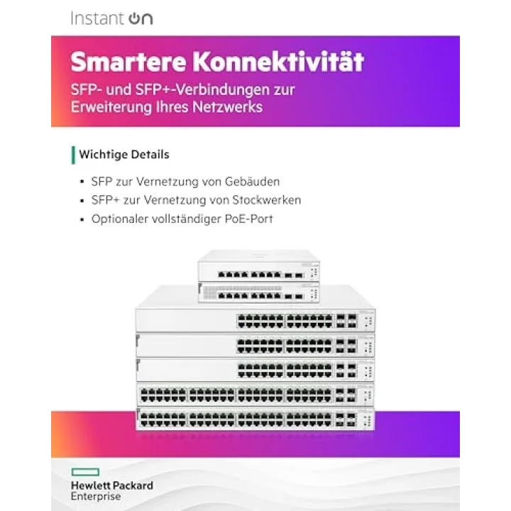 HPE - AN INSTANT ON WIRED(I5)BTO Aruba Instant On 1930 28P PoE Gb Ethernet L2+ Smart Switch | 24xGE PoE (195W) | 4x1G/10G SFP+ | EU Europe Cord (JL683B#ABB)
