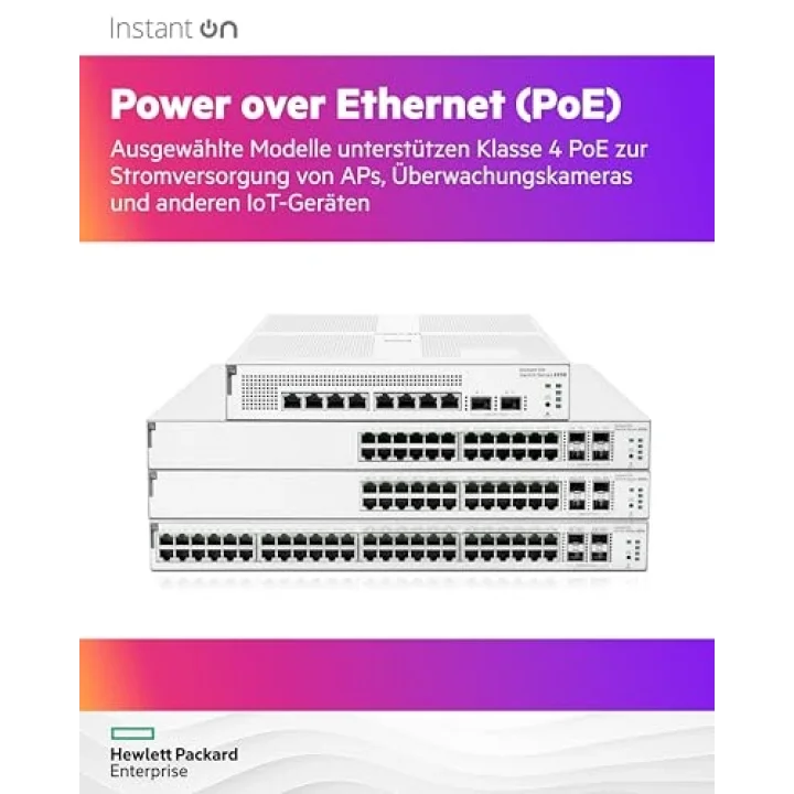 HPE - AN INSTANT ON WIRED(I5)BTO Aruba Instant On 1930 28P PoE Gb Ethernet L2+ Smart Switch | 24xGE PoE (195W) | 4x1G/10G SFP+ | EU Europe Cord (JL683B#ABB)