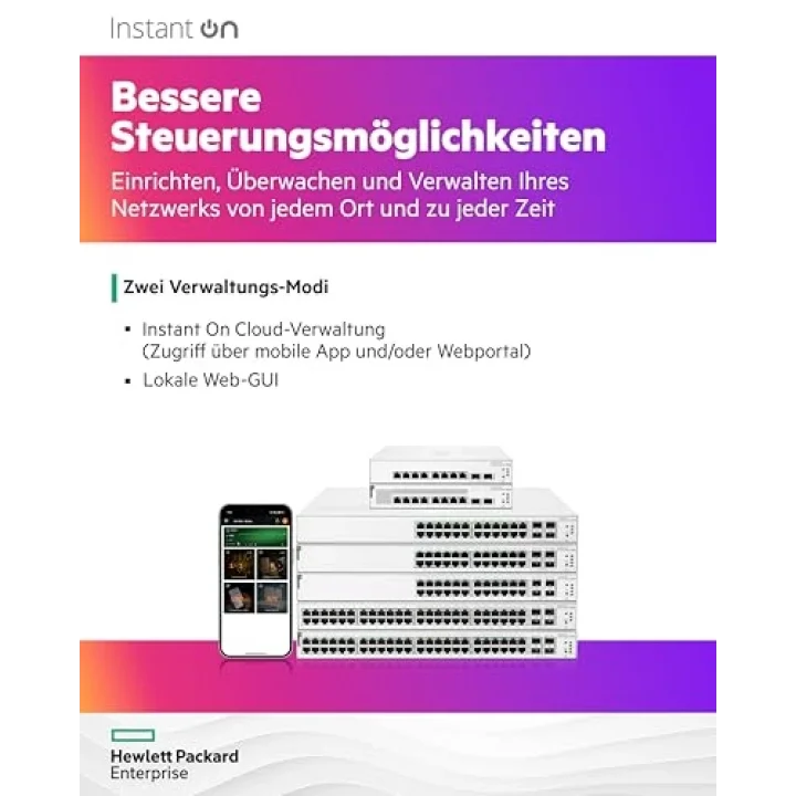 HPE - AN INSTANT ON WIRED(I5)BTO Aruba Instant On 1930 28P PoE Gb Ethernet L2+ Smart Switch | 24xGE PoE (195W) | 4x1G/10G SFP+ | EU Europe Cord (JL683B#ABB)