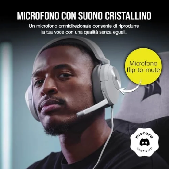 HS55 Stereo Oyuncu Kulaklığı, Discord Sertifikalı, PC/Xbox One/Xbox Series X ve S/PS5 ve PS4/Nintento Switch/Mobil Telefon Uyumlu, Beyaz (CA-9011261-EU)