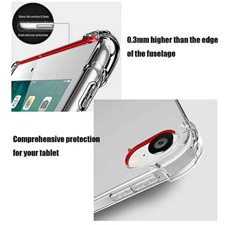 Huawei Mate Pad T8 ile uyumlu Kılıf Darbelere Dayanıklı Şeffaf Kapak Renksiz
