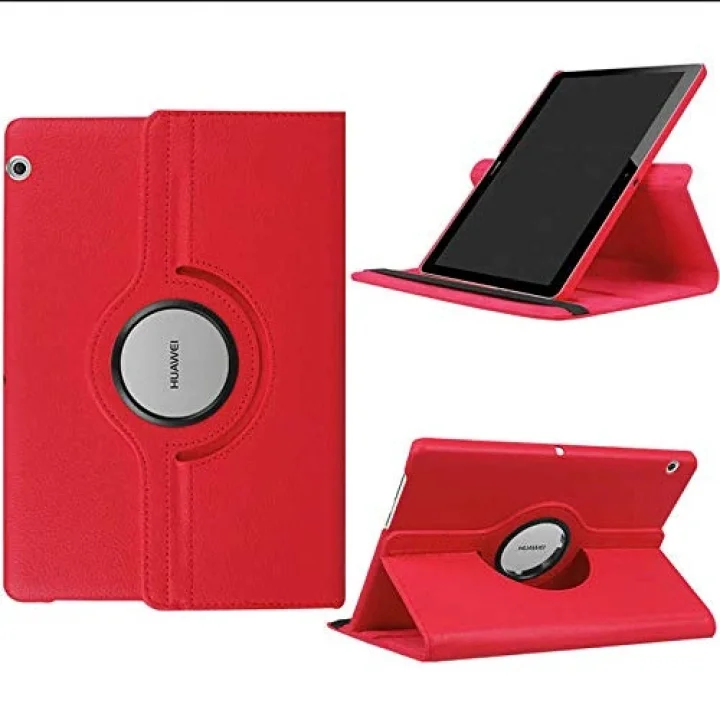 Huawei MediaPad T3 10 ile uyumlu Kılıf 360 Dönebilen Standlı Case Mavi
