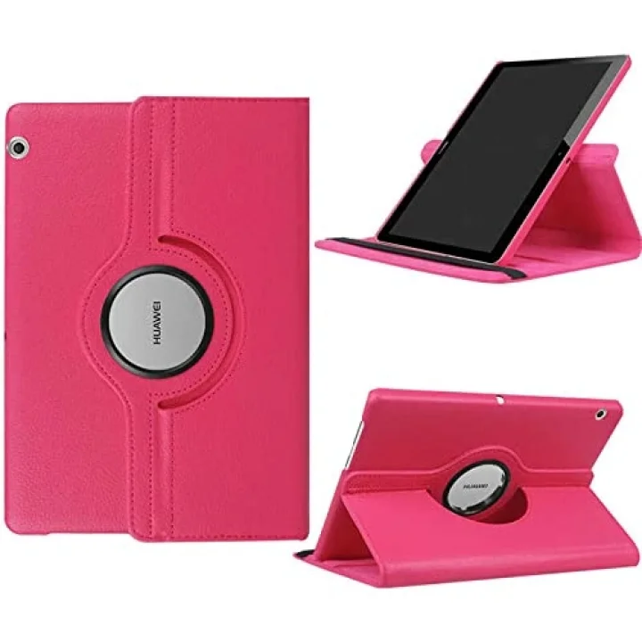 Huawei MediaPad T3 10 ile uyumlu Kılıf 360 Dönebilen Standlı Case Mavi