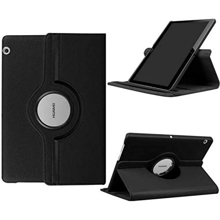 Huawei MediaPad T3 10 ile uyumlu Kılıf 360 Dönebilen Standlı Case Mavi