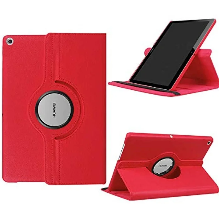 Huawei MediaPad T3 7 inc ile uyumlu Kılıf 360 Dönebilen Standlı Case Kırmızı