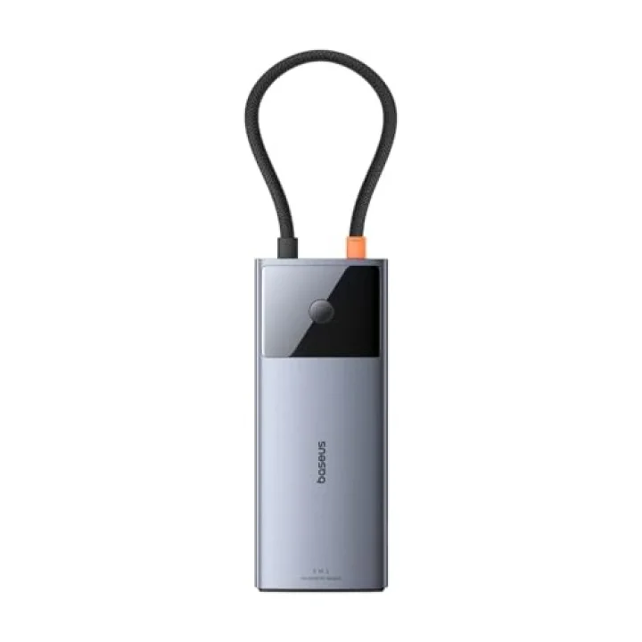 Hub 6in1 Metal Gleam 2 Serisi, USB-Cden 2xUSB 3.0 USB-Cye, HDMI USB-C PD Ethernet RJ45