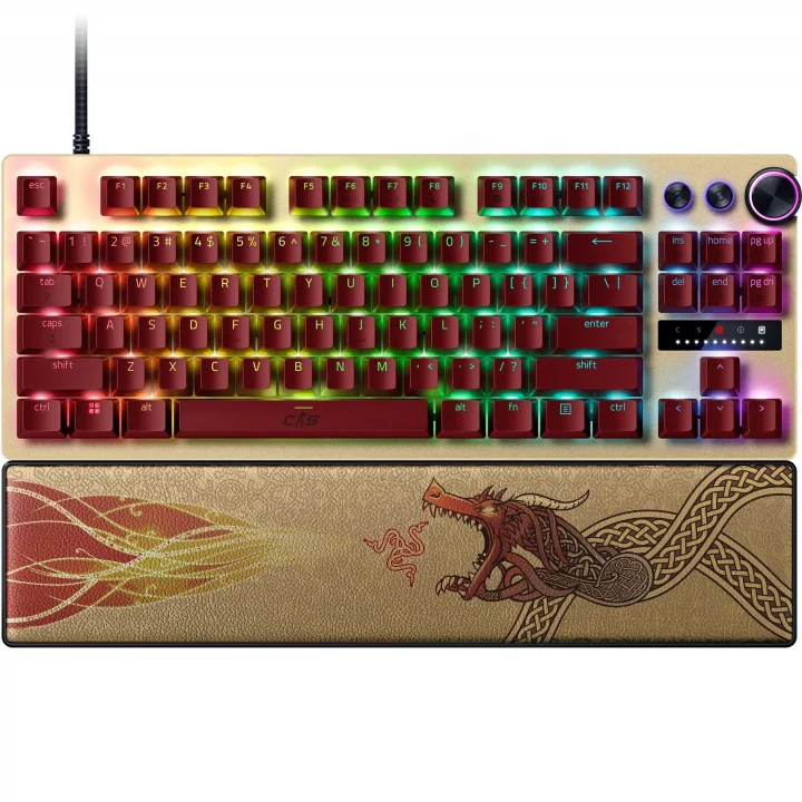 Huntsman V3 Pro Tenkeyless Counter-Strike 2 Dragon Lore - Analogue optical TKL e-sports PC keyboard without numeric keypad - Snap Tap - Rapid Trigger - QWERTY US layout | Dragon Lore