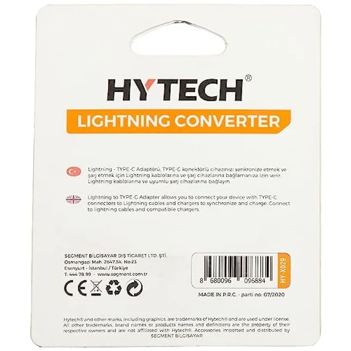 HY-XO29 Lightning F to TypeC M Çevirici