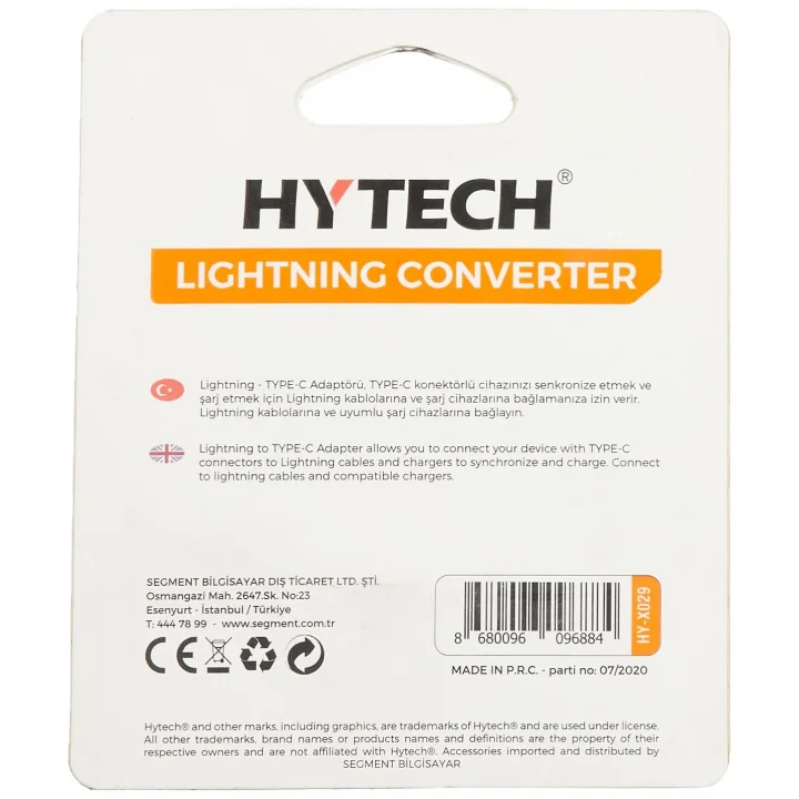 HY-XO29 Lightning F to TypeC M Çevirici
