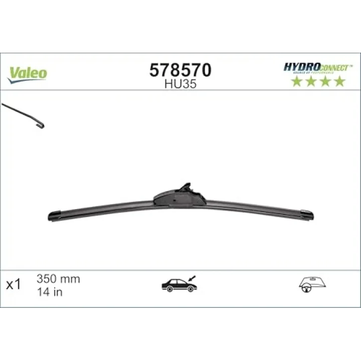 Hydroconnect Upgrade Silecek Toyota Corolla Hatchback/Seda (2019 ve sonrası), Hyundai Santa Fe (2015-2018) (350 MM) 578570