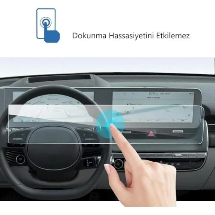 Hyundai Ioniq 5 İle Uyumlu Ekran Koruyucu Multimedya Dijital Gösterge