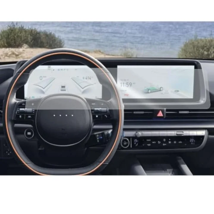 Hyundai Ioniq 6 İle Uyumlu Mat Ekran Koruyucu Multimedya Dijital Kadran