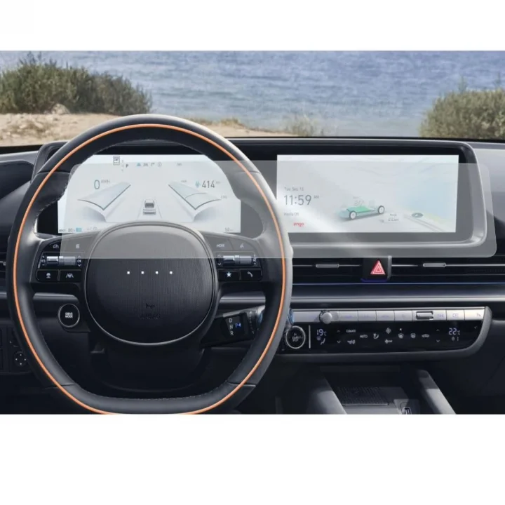 Hyundai Ioniq 6 İle Uyumlu Mat Ekran Koruyucu Multimedya Dijital Kadran