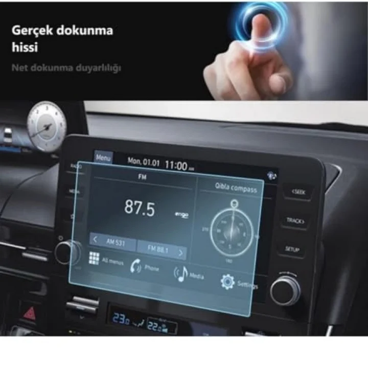Hyundai Staria Multimedya 8 İnç İle Uyumlu Ekran Koruyucu Nano Şeffaf