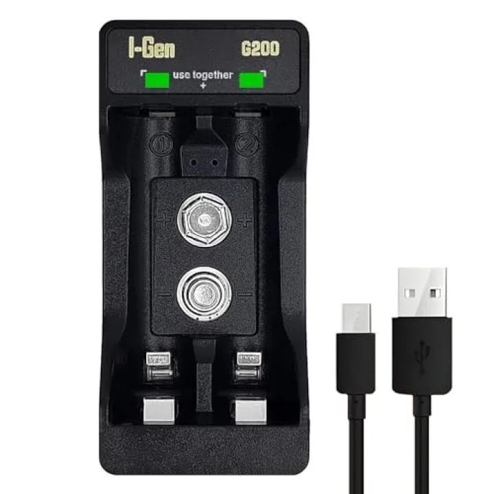 I-Gen Batteries G227 2’li AA/AAA/9V Pil Şarj Aleti + 2 Adet AA 2700 mAh 1.2 V Ni-MH Şarjlı Kalem Pil Seti