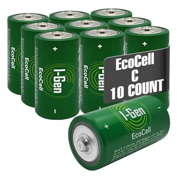 I-Gen Ecocell Çinko Karbon C Boy (R14) 1.5V Pil 10Lu Paket