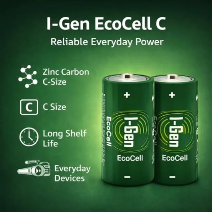I-Gen Ecocell Çinko Karbon C Boy (R14) 1.5V Pil 10Lu Paket