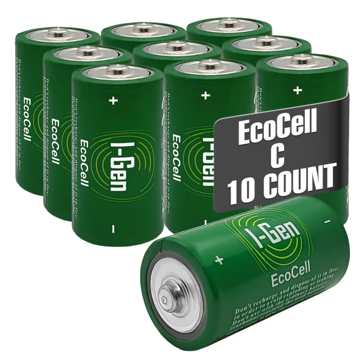 I-Gen Ecocell Çinko Karbon C Boy (R14) 1.5V Pil 10Lu Paket
