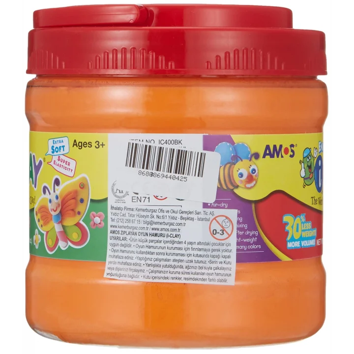 Ic400Bk-Or Proje Hamuru I-Clay 400 Gr, Turuncu