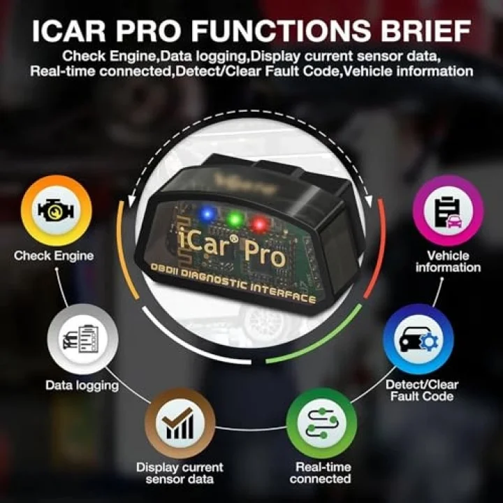 iCar Pro Mini OBD2 Bluetooth Tarayıcı iOS/Android OBD Adaptörü Araç Arıza Kodu Okuyucu Tarama Araçları