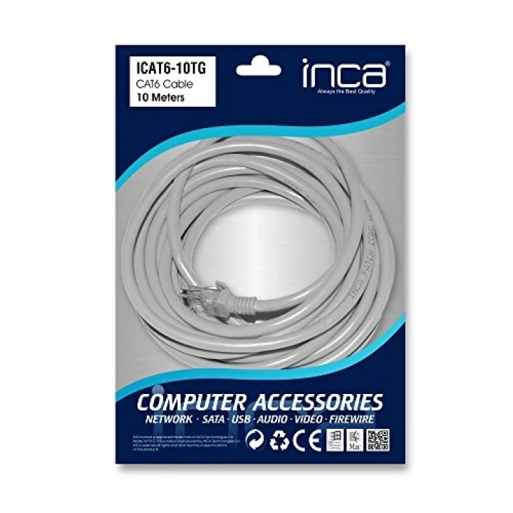 ICAT6-10 CAT6 kablo (gri)