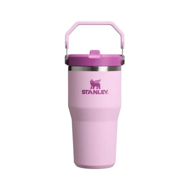 IceFlow Flip Straw Tumbler Pipetli Termos Bardak, Kiraz Çiçeği (Cherry Blossom), 0.60 Litre