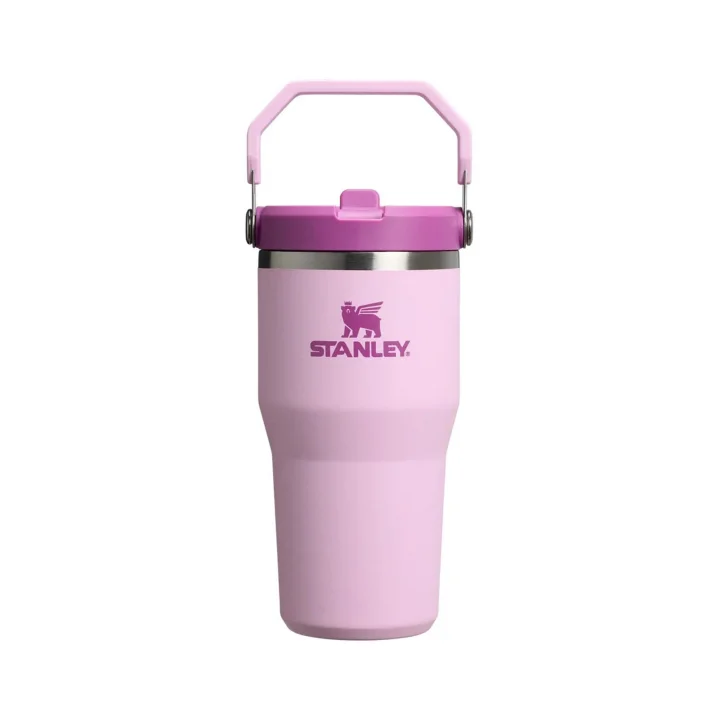 IceFlow Flip Straw Tumbler Pipetli Termos Bardak, Kiraz Çiçeği (Cherry Blossom), 0.60 Litre